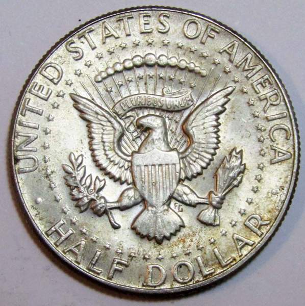 Монета 50 центов США «Кеннеди» 1969 года серебро 400 пробы, арт 3