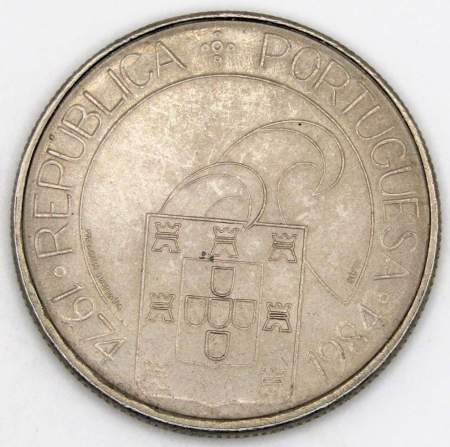 Монета 25 эскудо 1984 года, 10 лет апрельской революции, Португалия