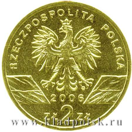 Монета 2 злотых Польша Сурок 2006