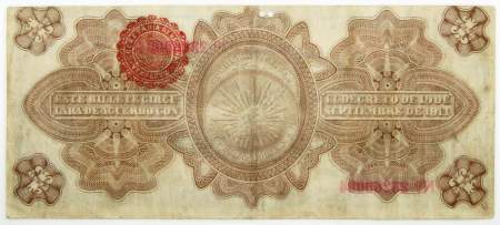 Банкнота 1 песо 1915 года Мексика