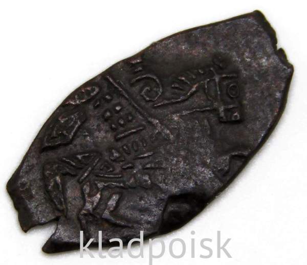 Копейка медь Алексей Михайлович (чешуя), 1655-1663 гг. Медный бунт, Москва, Старый двор, арт 1