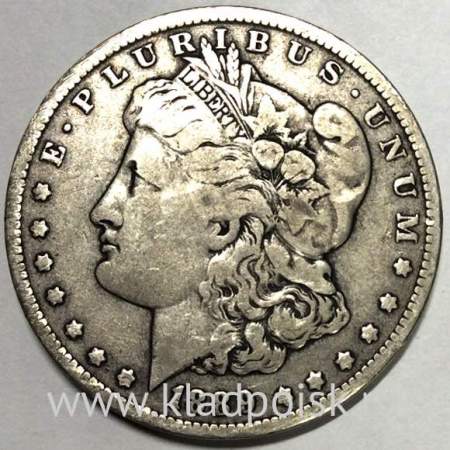 Монета 1 доллар Моргана США, Серебро 900 пр., 1889 год (арт.2)