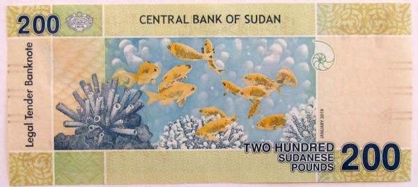 Банкнота 200 фунтов 2019 года Судан Банкнота 200 фунтов 2019 года Судан