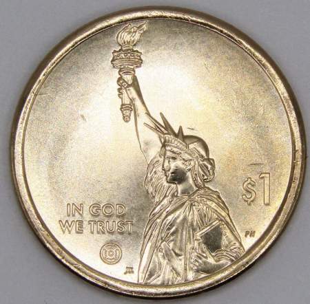 Монета 1 доллар США ракета Сатурн V серии Американские инновации и новаторы (2024) D