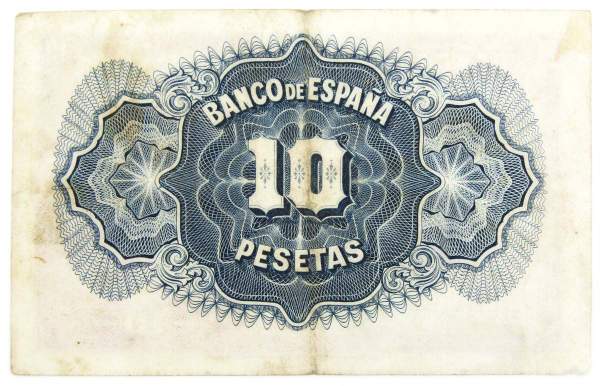 Банкнота 10 песет 1935 года Испания Банкнота 10 песет 1935 года Испания