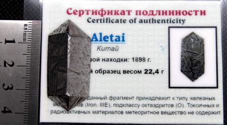 Ограненный осколок метеорита Aletai, арт 2