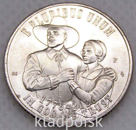 Монета 25 центов США 2026 года - 250 лет независимости - Мэйфлауэр, P