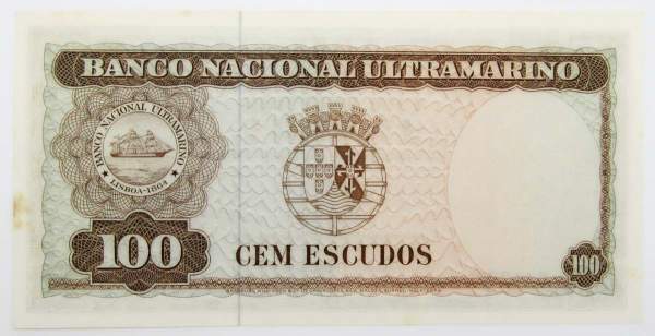 Банкнота 100 эскудо 1963 года Португальский Тимор, арт 2 Банкнота 100 эскудо 1963 года Португальский Тимор, арт 2