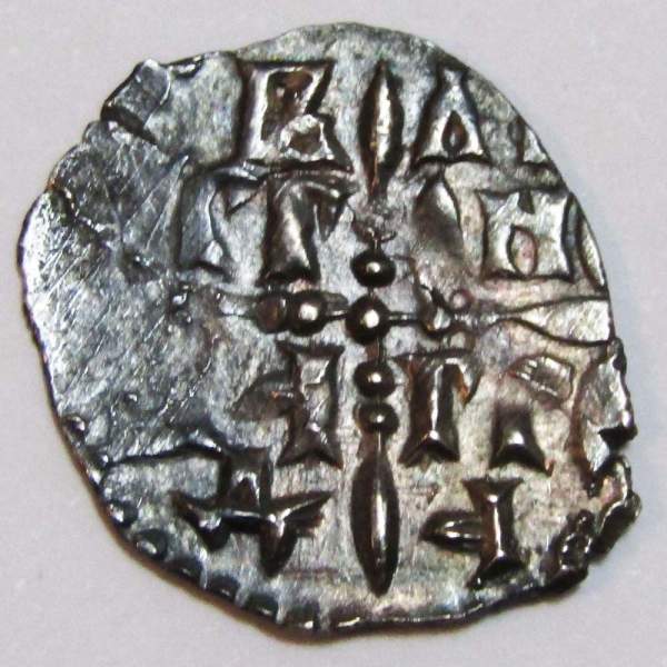 Новгородская денга (чешуя), серебро, период самостоятельности 1420-1478 гг, арт 3