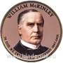Монета с цветным изображением 1 доллар США (2013) 25-ый Президент Уильям Мак-Кинли