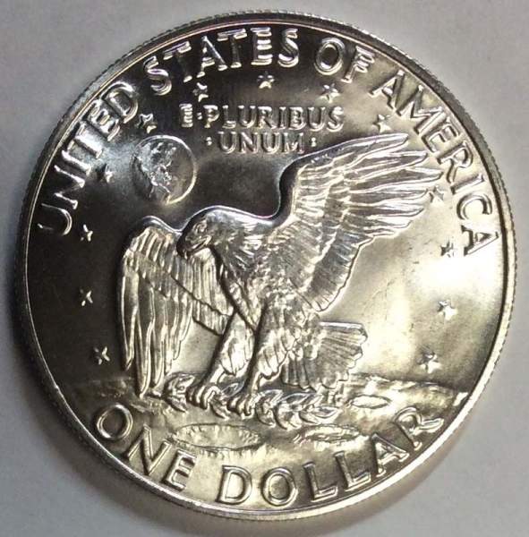 Монета 1 доллар США Эйзенхауэр 1974 Серебро 400 пр.