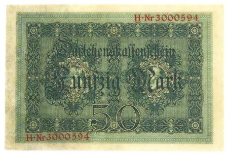 Банкнота 50 марок 1914 года Германия, арт 2