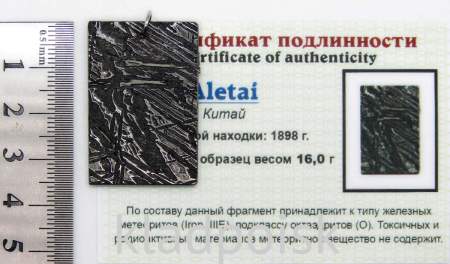 Подвеска из метеорита Aletai, арт 10