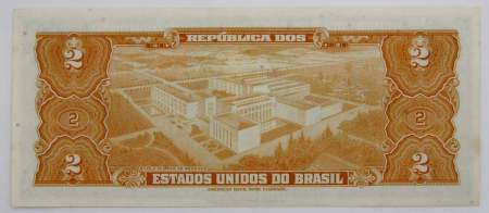 Банкнота Бразилия 2 крузейро 1954 года