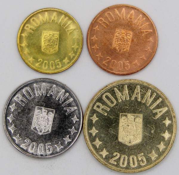 Набор монет Румынии 2005 года, 4 монеты