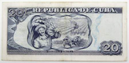 Банкнота 20 песо 2015 года Куба