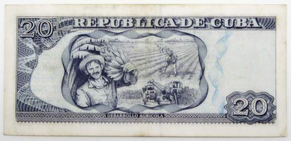 Банкнота 20 песо 2015 года Куба Банкнота 20 песо 2015 года Куба