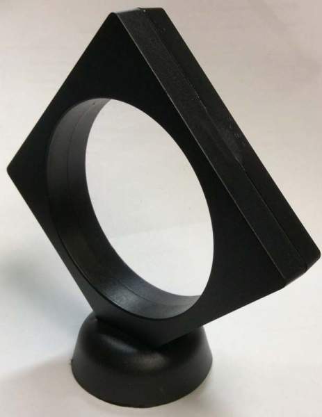 Футляр-рамка для презентации монет с подставкой, 90x90,  круглый дисплей