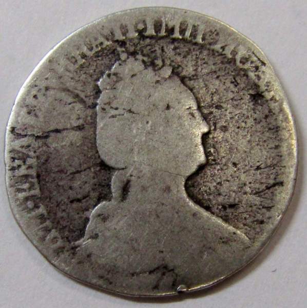 Монета гривенник 1778 года Российская Империя Екатерина II