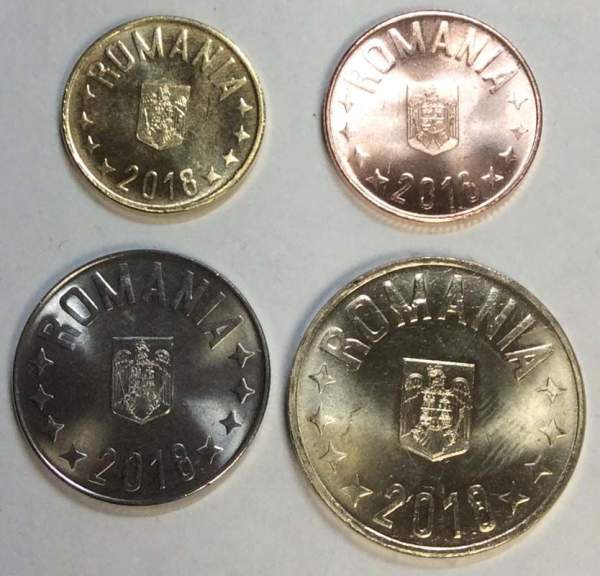 Набор монет Румынии 2017-2018 гг., 4 монеты