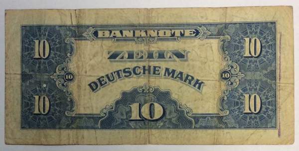Банкнота 10 марок 1948 года, Германия (ФРГ)