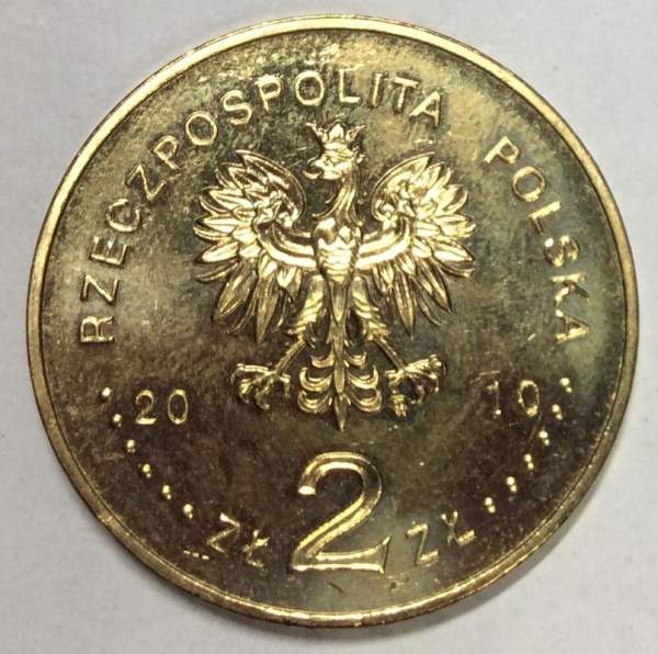 Монета 2 злотых Польша Тшемешно из серии Города Польши, 2010