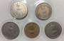 Набор монет Индия 20 и 50 пайсов, Ганди и Неру 1964-1985, 5 монет