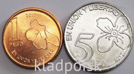 Набор монет Аргентина 2017 год, 2 монеты