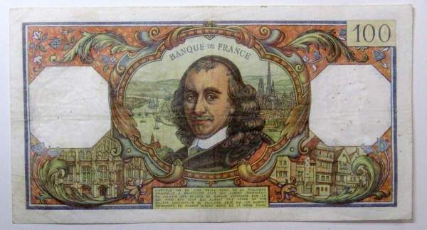 Банкнота 100 франков 1978 года Франция (Корнель) Банкнота 100 франков 1978 года Франция (Корнель)
