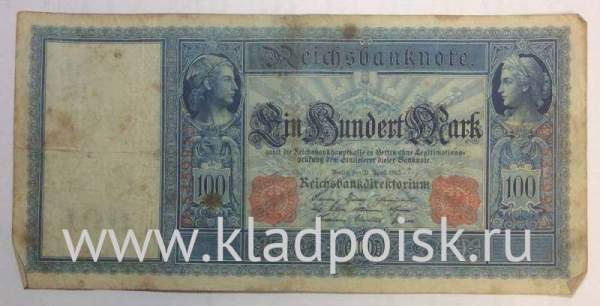 Банкнота 100 марок 1910 года - Германия, арт 2