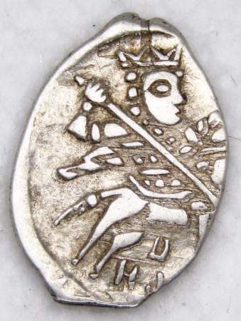 Копейка серебро Борис Федорович Годунов (чешуя), 1598-1605 гг. Новгородский денежный двор (арт 9)