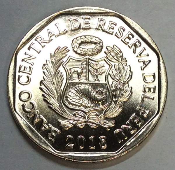 Монета Перу 1 соль Ягуар, 2018