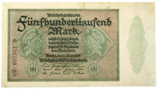 Банкнота 500000 марок 1923 года, арт 2