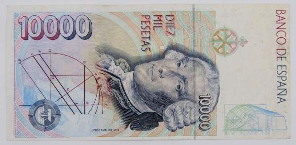 Банкнота 10000 песет 1992 года Испания