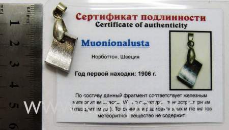 Подвеска из метеорита Муонионалуста (Muonionalusta), арт 6 Подвеска из метеорита Муонионалуста (Muonionalusta), арт 6