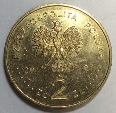 Монета 2 злотых Польша, серии «Короли и правители Польши» Ян III Собески, 2001