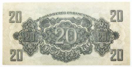 Банкнота 20 пенгё 1944 года Венгрия