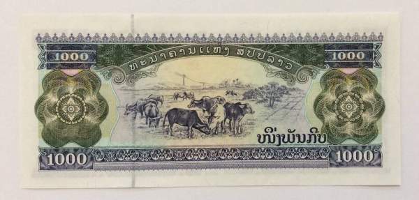 Банкнота Лаос 1000 кипов 1998-2003 гг.