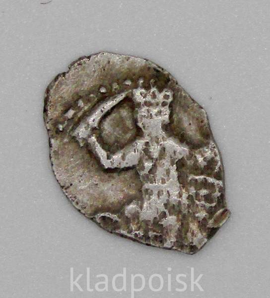 Денга серебро Петр I Алексеевич (чешуя), совместное правление, КГ-1216 Денга серебро Петр I Алексеевич (чешуя), совместное правление, КГ-1216