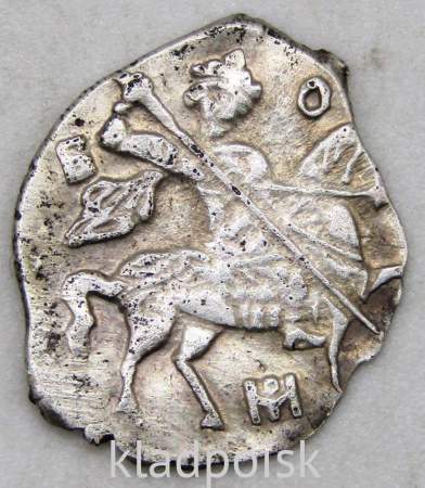 Портретная копейка серебро Борис Федорович Годунов (чешуя), 1598-1605 гг. Московский денежный двор, арт 5