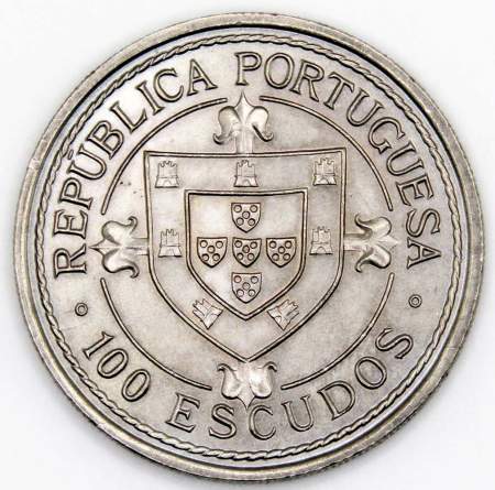 Монета 100 эскудо 1987 года, Нуну Триштан «Золотой век открытий», Португалия