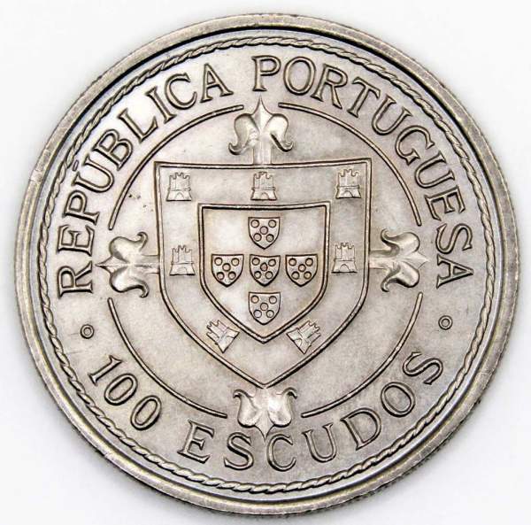 Монета 100 эскудо 1987 года, Нуну Триштан «Золотой век открытий», Португалия
