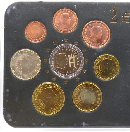 Набор регулярных монет Евро Люксембург 2004-2006 годов