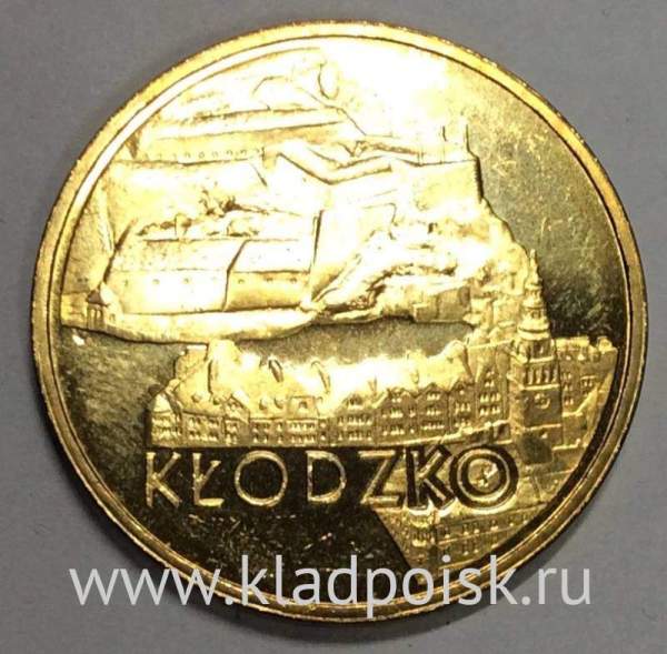 Монета 2 злотых Польша Город Клодзко из серии Древние города Польши, 2007