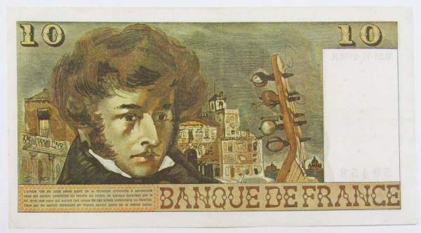 Банкнота 10 франков 1972 года Франция (Берлиоз)