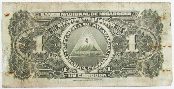 Банкнота 1 кордоба 1941 года Никарагуа