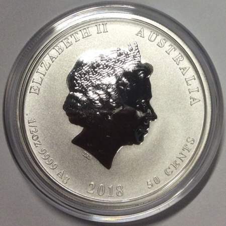 Монета 50 центов Австралия 2018 Год Собаки, серебро
