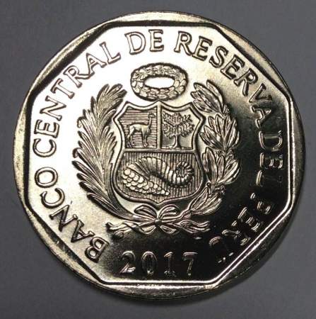 Монета Перу 1 соль Андский медведь, 2017