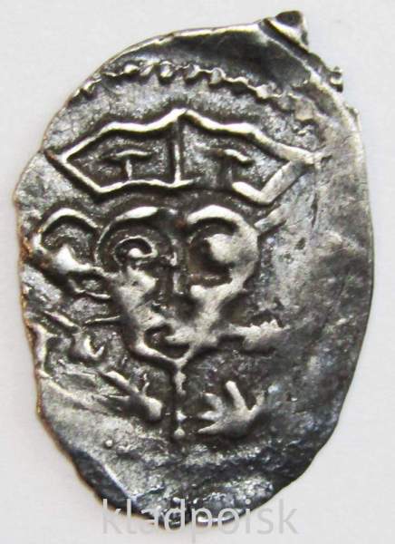 Денга Псковcкая, период самостоятельности, князь Довмонт/барс вправо, серебро, арт 2