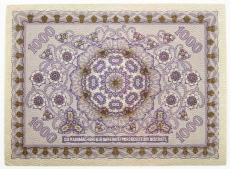 Банкнота 1000 крон 1922 года Австрия